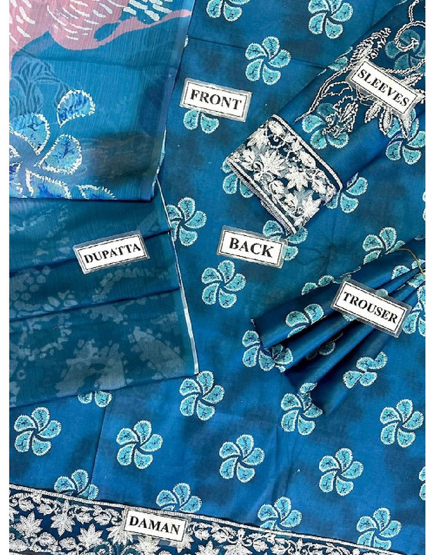 Heavy Embroidered Lawn Dress with Chiffon Dupatta 2026 image 3