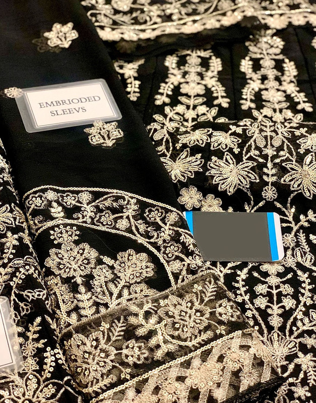 Luxurious Heavy Embroidered Bridal Chiffon Maxi Dress 2025 image 6