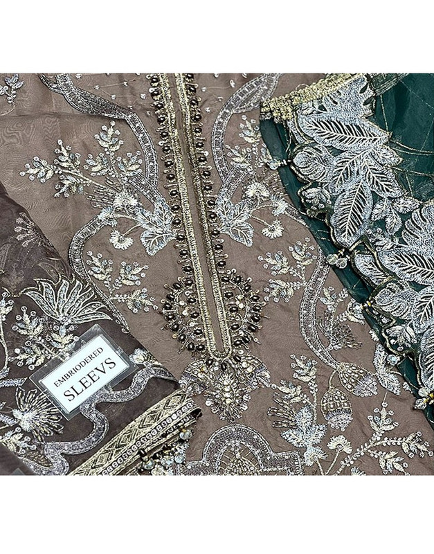 Luxury Handwork Embroidered Organza Wedding Dress 2025 image 4