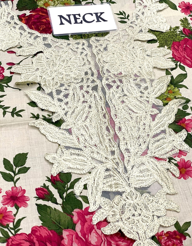 All-Over Print Embroidered EID Lawn Dress with Chiffon Dupatta image 3