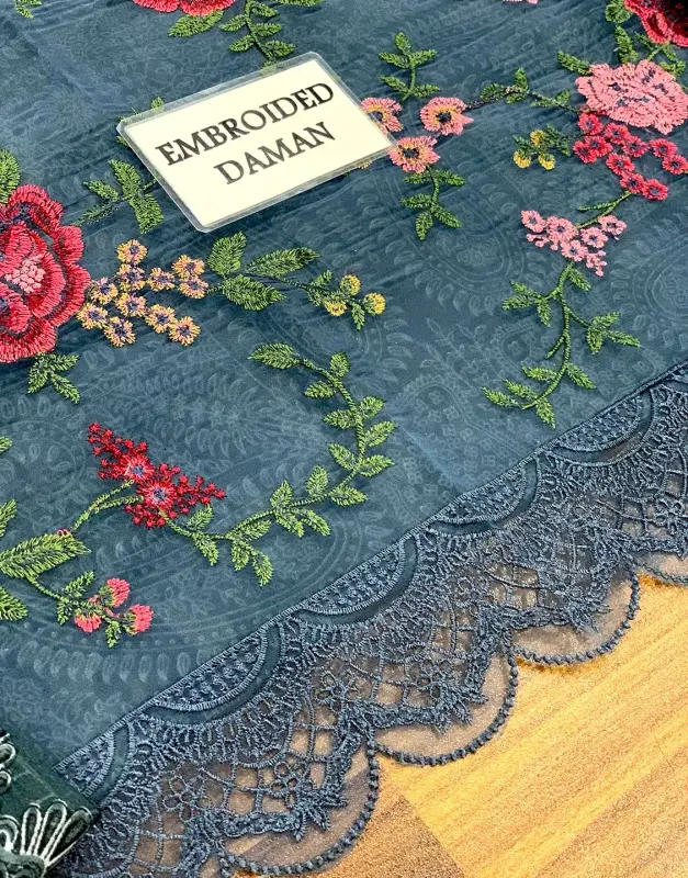 Luxury Embroidered Lawn Dress Chiffon Dupatta image 2