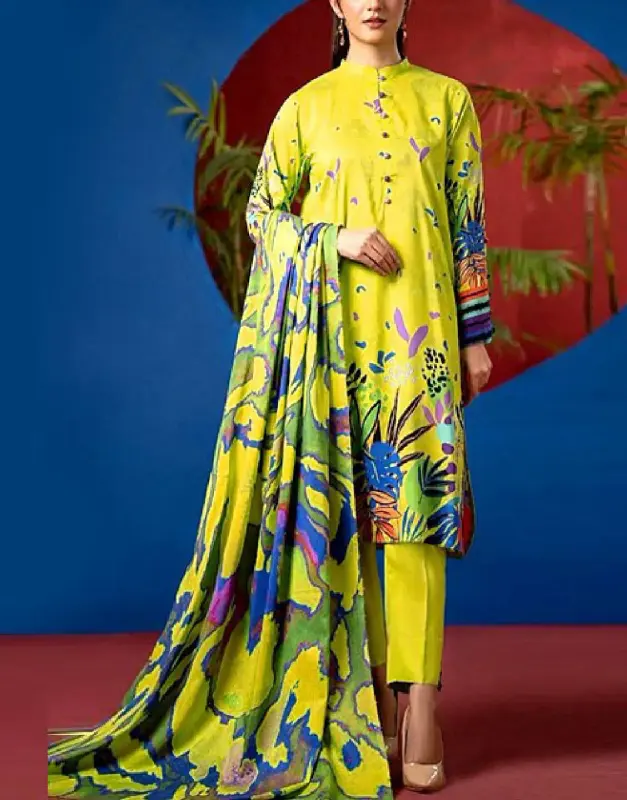 Digital Print Lawn Suit Diamond Voil Dupatta