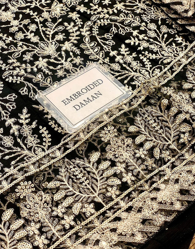 Luxurious Heavy Embroidered Bridal Chiffon Maxi Dress 2025 image 8