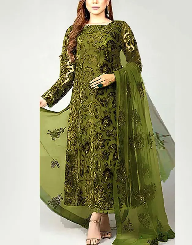 Luxury Embroidered Lawn Dress 2026 with Bamber Chiffon Dupatta