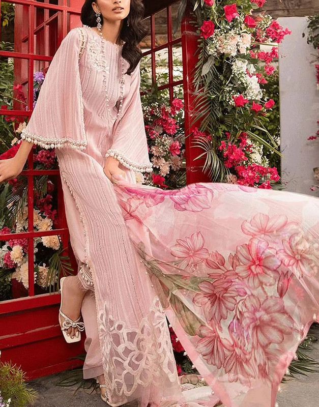 Elegant Embroidered Lawn Suit with Chiffon Dupatta 2026 image 2