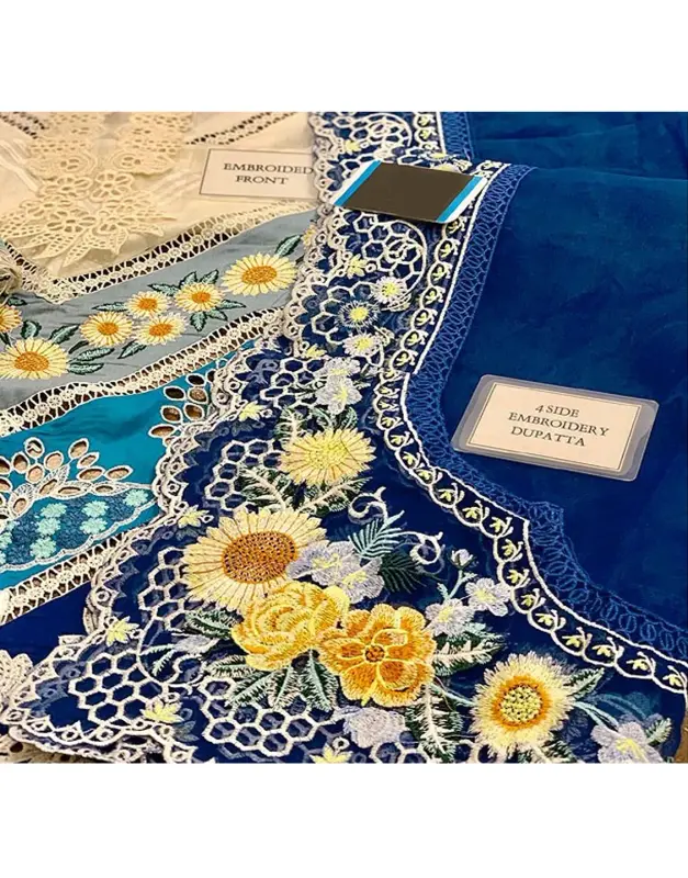 Luxury Heavy Schiffli Embroidered Lawn Dress with Embroidered Organza Dupatta 2026 image 2