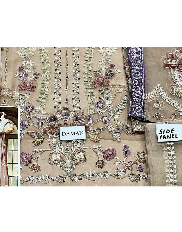 Handwork Heavy Embroidered Organza Party Wear Dress image 4