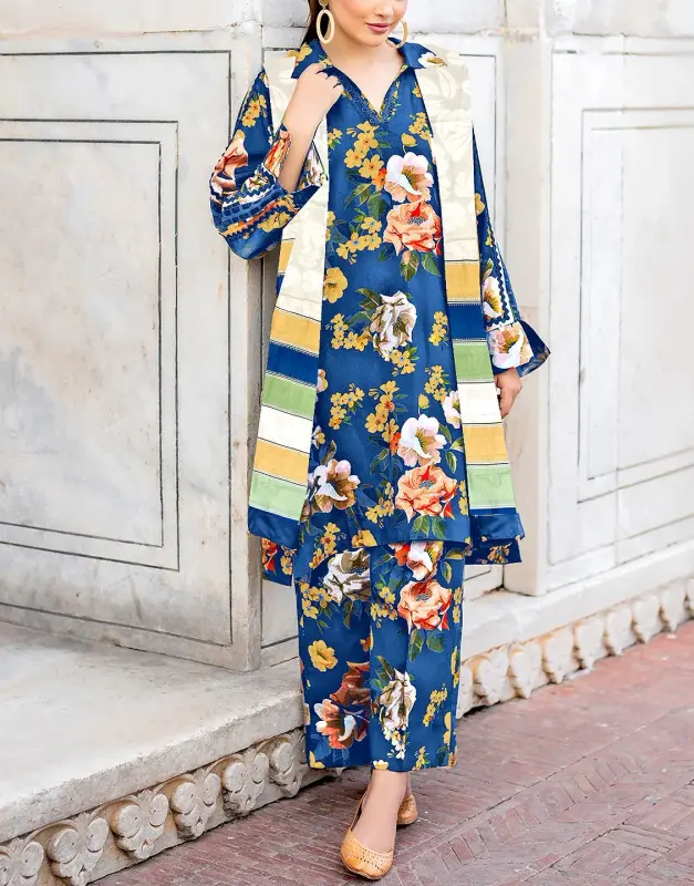 All-Over Digital Print Lawn Suit Voil Lawn Dupatta 2026