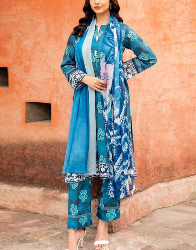 Heavy Embroidered Lawn Dress with Chiffon Dupatta 2026