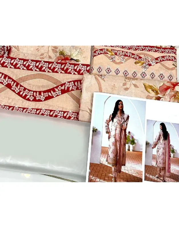 Digital All-Over Print Lawn Dress 2025 with Lawn Dupatta image 4