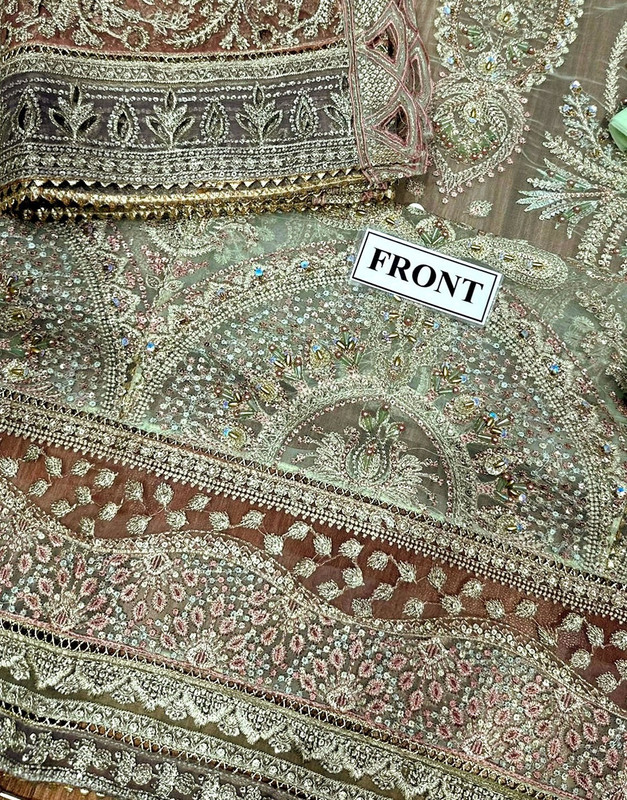 Luxury Handwork Heavy Embroidered Organza Wedding Dress image 3