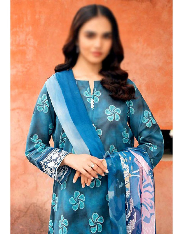 Heavy Embroidered Lawn Dress with Chiffon Dupatta 2026 image 2